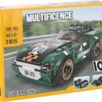 Bestie Toys Bricks Racing Block Kit - 195+ Pieces, 10-in-1 DIY Car Models