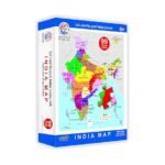 Wooden India Map Educational Puzzle: States & Capitals
